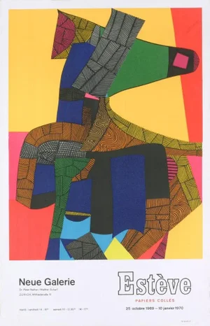 1969 Maurice Esteve 'Papiers Colles' Lithograph