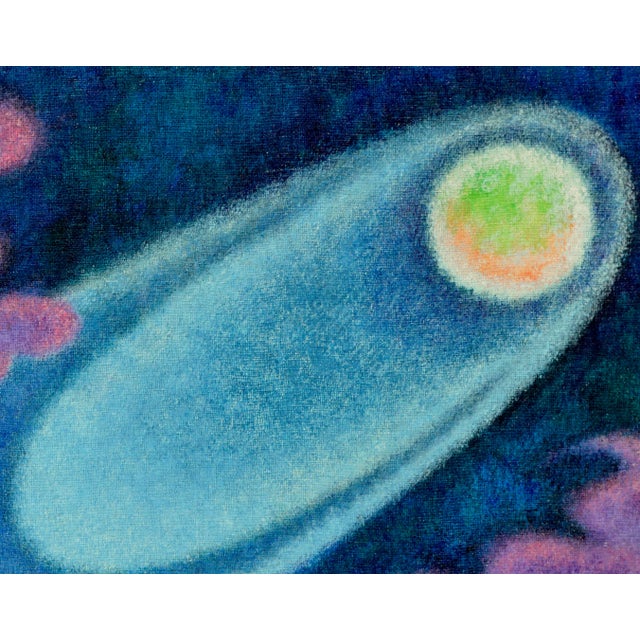 Like a Comet - Nocturnal Sky in Oil on Masonite by Eleanor Perry For Sale - Image 4 of 6