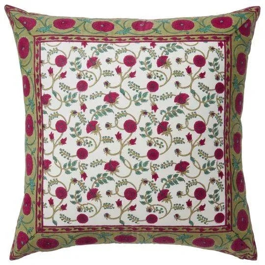 The Poppy-Gina design is inspired by 17th century Mughal botanical patterns. The iconic Poppy motif is printed in magenta...