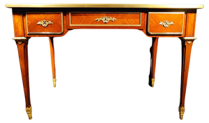 Gilt Bronze Mounted Tulipwood and Amaranth Desk by L. Cueunieres, 1880