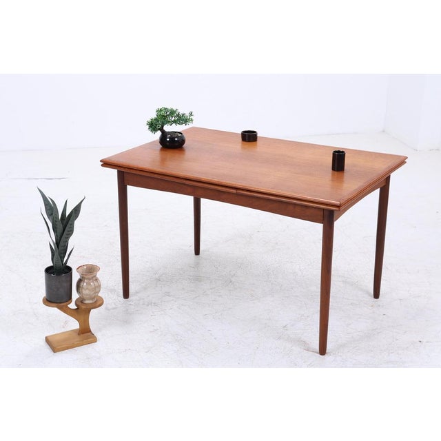 Vintage Extendable Dining Table in Teak, 1960s For Sale - Image 4 of 14