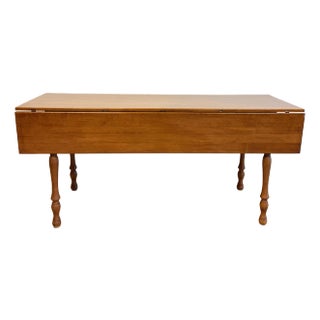 Vintage Drop Leaf Farmhouse Style Harvest Table For Sale