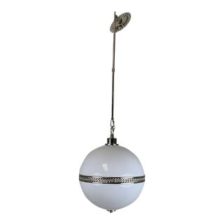 Visual Comfort/ Ralph Lauren Large Milk White Pendant Light For Sale
