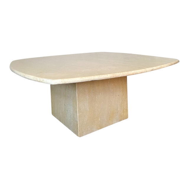 1960s Postmodern Italian Polished Travertine Coffee Table Chairish