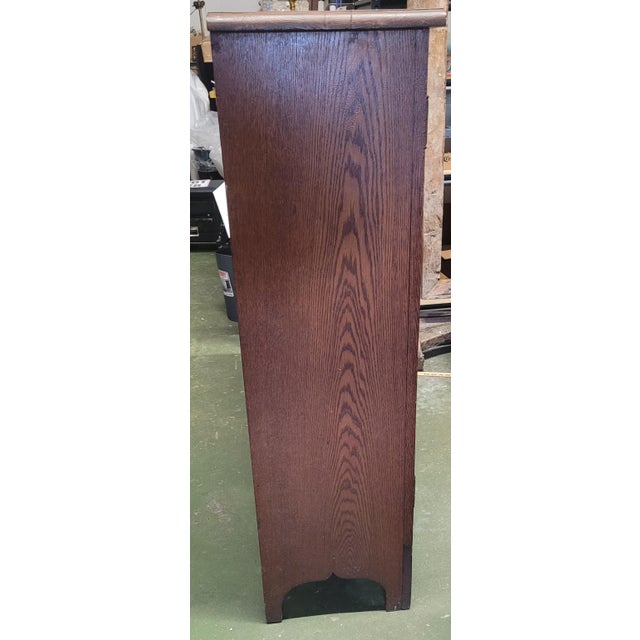 Antique Mission Oak Bookcase For Sale - Image 4 of 11