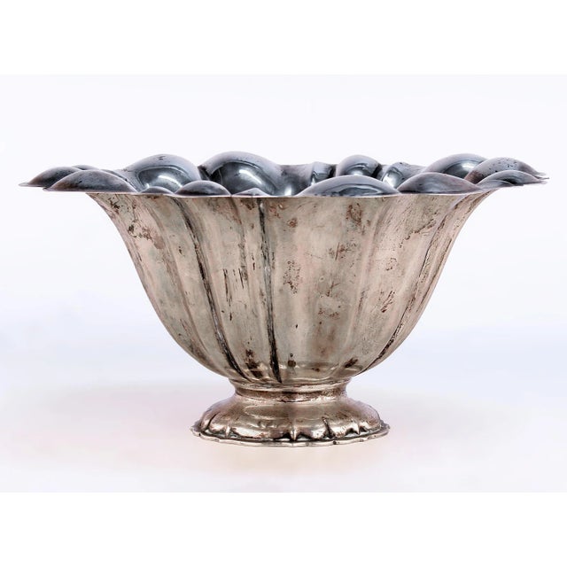 Art Nouveau austrian polished silver plated centerpiece bowl By Josef Hoffmann for Wiener Werkstätte By: Josef Hoffmann,...