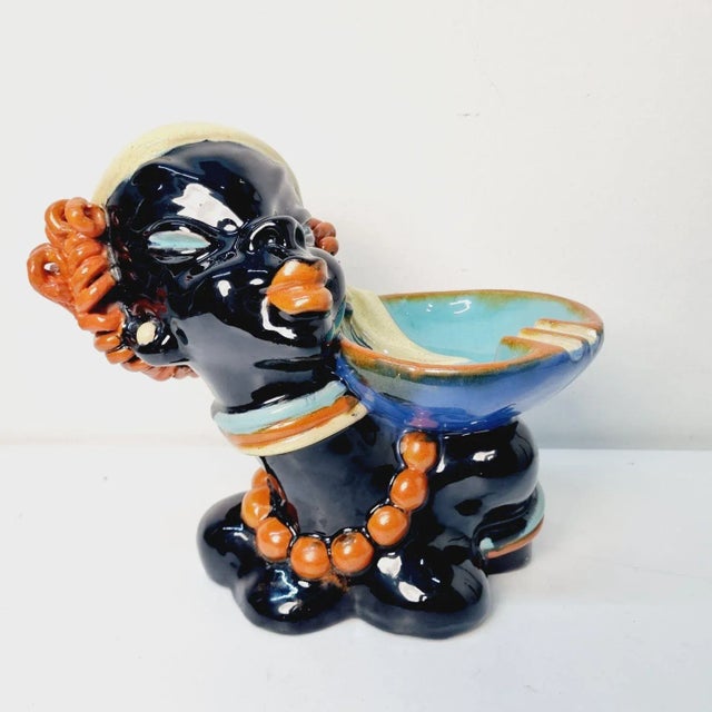 Black Art Deco Ceramic Ashtray, 1930s For Sale - Image 8 of 18