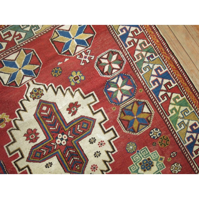 Textile Zabihi Collection Red Antique Shirvan Rug - 3'6" x 5'6" For Sale - Image 7 of 7