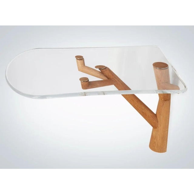 Mattia Bonetti, Contemporary, Rare Console, Oak, Plexiglass, France, C. 2008 For Sale - Image 4 of 7