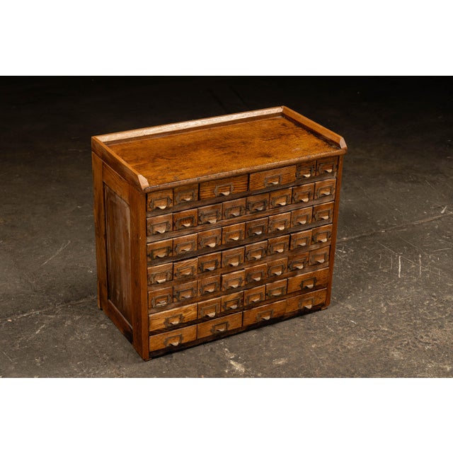 Industrial Early 20th Century Wooden Small Parts Cabinet For Sale - Image 3 of 7