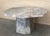 1970s Substantial White, Grey, Black, Pink Marble Coffee Table, Sculptural Base For Sale - Image 4 of 9