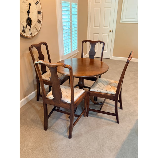 Antique Game Table With 4 Chairs For Sale In Nashville - Image 6 of 13