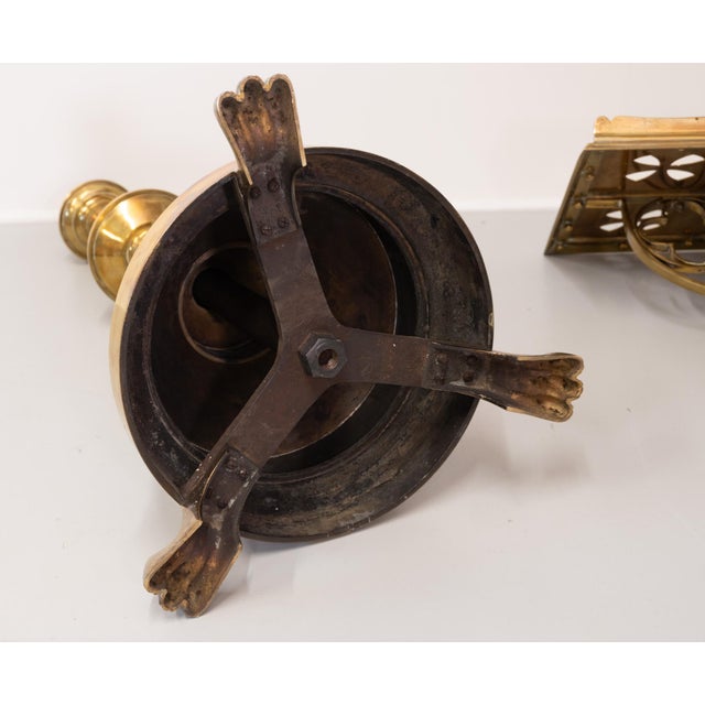 Late Victorian Brass Standing Church Gothic Lectern For Sale - Image 16 of 18