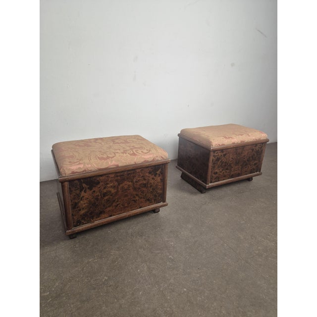 Art Deco Ottomans, 1930s, Set of 2, in Good conditions. Designed 1920 to 1949