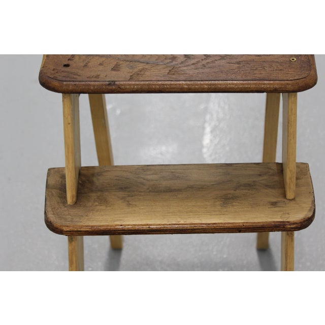 Vintage Brown Wooden Stepladder, 1970s For Sale - Image 12 of 18