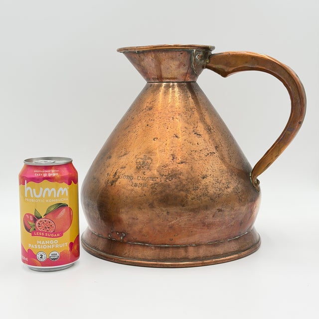 Antique 1898 British Government "Gold Coast" Victorian Copper Haystack Ale Jug For Sale - Image 9 of 9