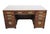 Hollywood Regency Baker Furniture Burled Walnut Asian Ming Chinoiserie 60" Executive Office Desk For Sale - Image 3 of 12