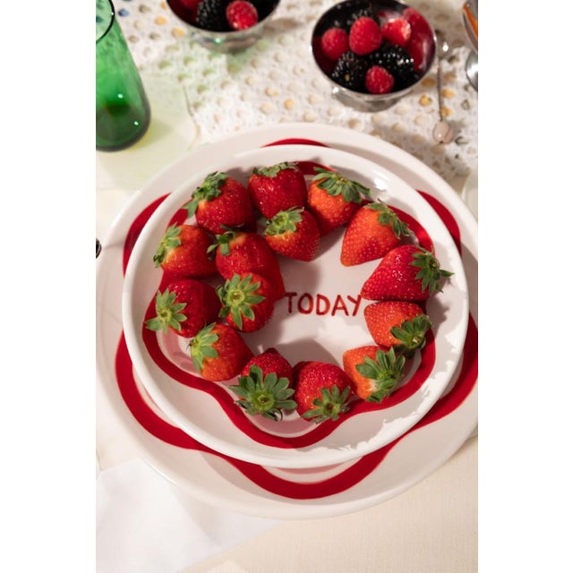 Contemporary Talk of the Table Artisanal Plate Set- Set of 2 For Sale - Image 3 of 15