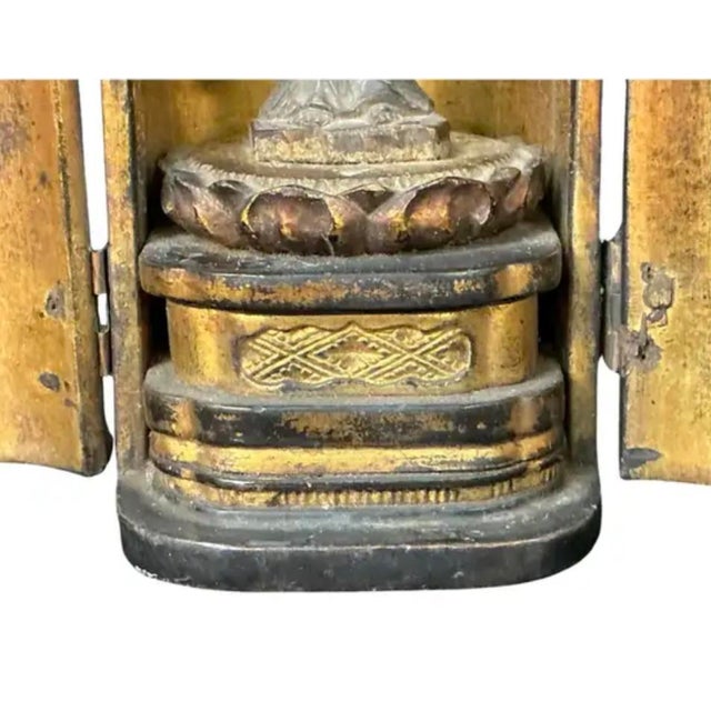 Japanese Japanese Lacquer and Giltwood Zushi Shrine For Sale - Image 3 of 10