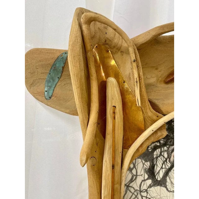 Art Nouveau Eccentric Art Nouveau Rustic Frame With a Signed Paul Gorka Print For Sale - Image 3 of 13