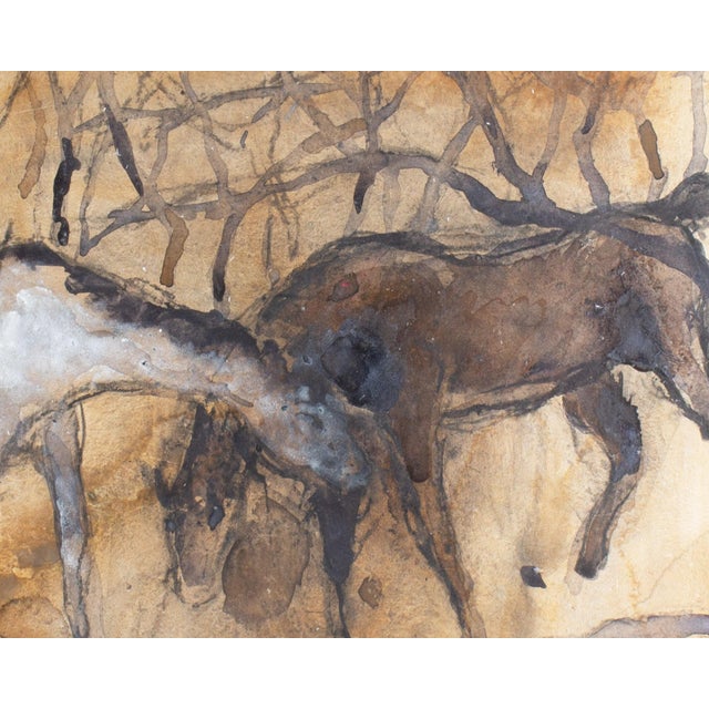 “White Horse” Watercolor Painting by Walter Sorge For Sale In Indianapolis - Image 6 of 8