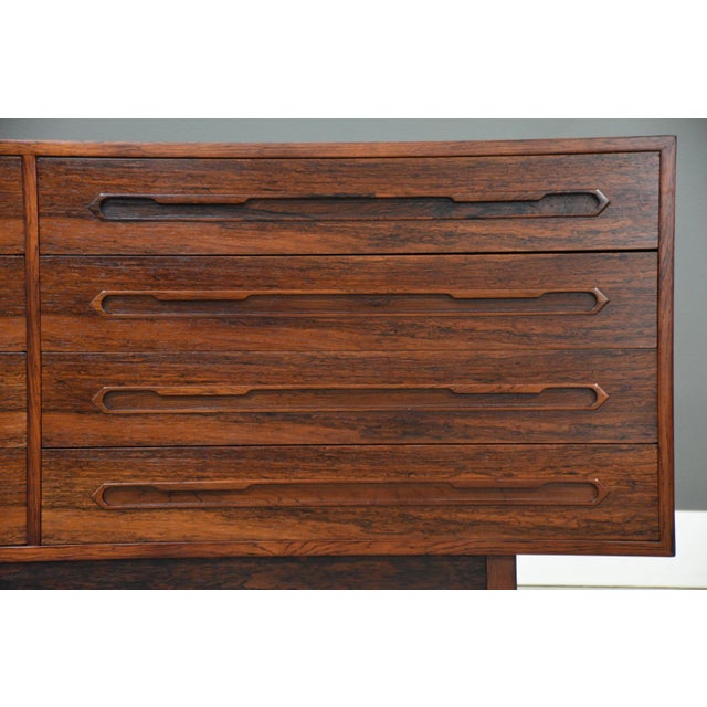 1960s Refinished Danish Modern Rosewood 65” Dresser For Sale - Image 10 of 10