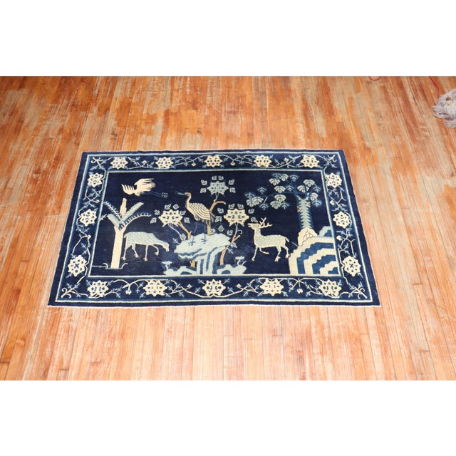 Early 20th Century Chinese Peking Pictorial Rug - 4'4" x 6'10" For Sale - Image 17 of 18