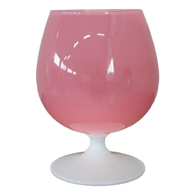 Italian Vase in Pink Murano Art Glass, 1960s For Sale