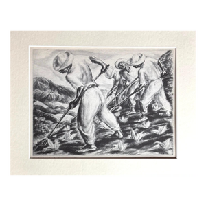 1939 Print in 11x14 Mat Ready 2 Frame: Irwin D. Hoffman: Pastoral, Puerto Rico
