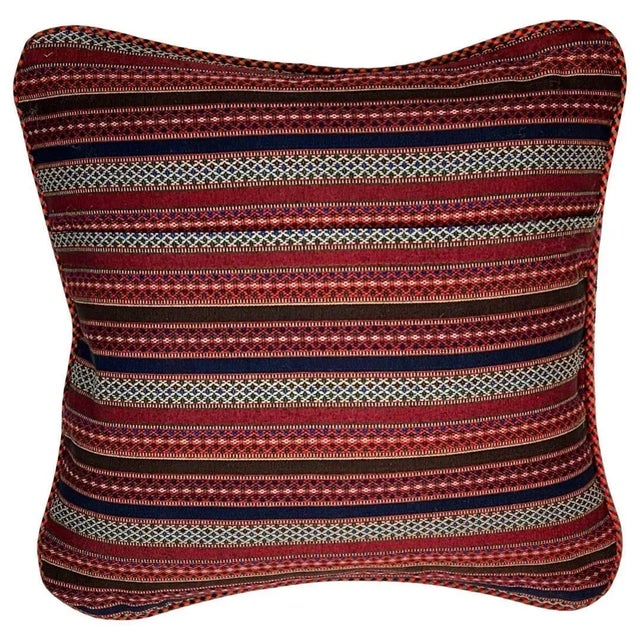 Antique hand-woven Farahan rug pillow. This is 100% wool. Back 100% cotton. Beautiful colors and well made. This pillow...