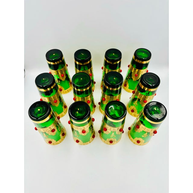 Mid 20th Century Mid-Century Modern Stunning Italian Cocktail Glasses ~ Set of Twelve For Sale In Los Angeles - Image 6 of 12