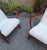 Mid-Century Modern Lounge Chairs with Dark Wood Frame and Yellow Bouclé Fabric, 2000s, Set of 2 For Sale - Image 3 of 6