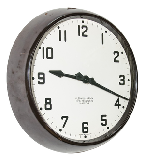 Factory Wall Clock from Gents of Leicester for Gledhill-Brook, Halifax, 1950s