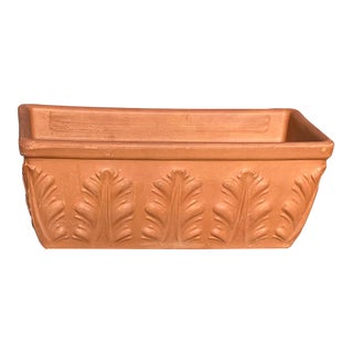 Italian Terra Cotta Window Box Planter For Sale