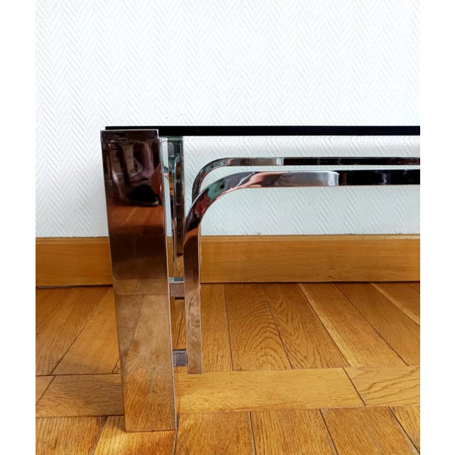 Vintage Chrome Metal Coffee Table, 1970s For Sale - Image 4 of 14