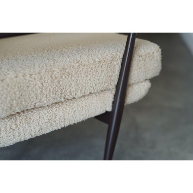 Mid 20th Century Pair of Sculptural Lounge Chairs in Teddy Wool, Circa 1970s For Sale - Image 5 of 8