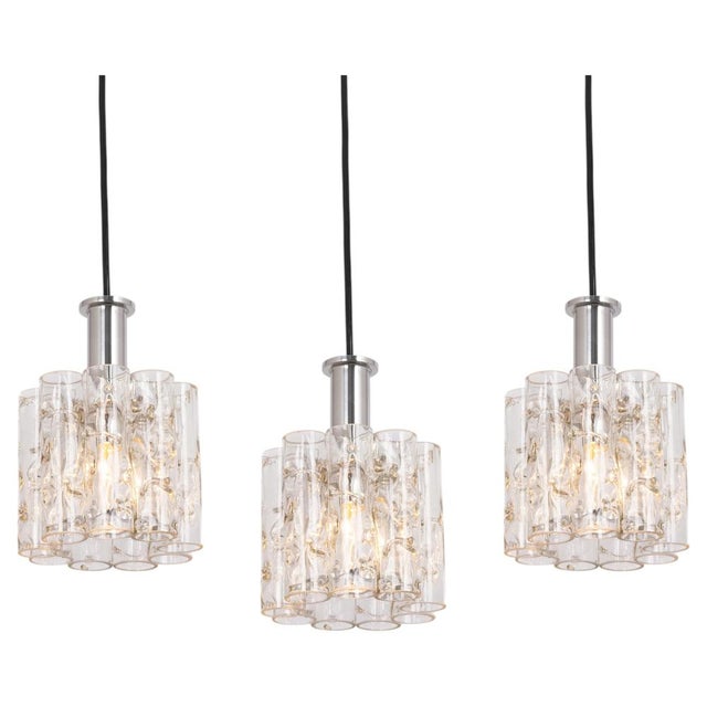 Petite Murano Tubes 1 of 5 Pendant Lights by Doria, 1970s For Sale - Image 13 of 13