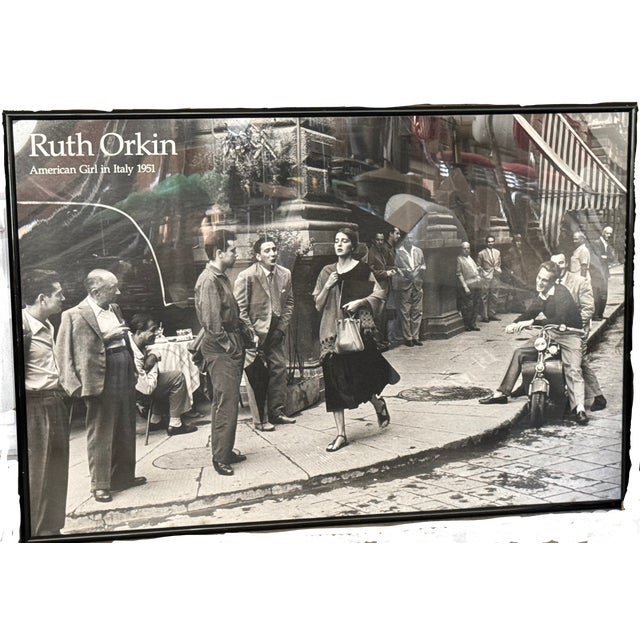 This is a framed RUTH ORKIN acrylic print named AMERICAN GIRL IN ITALY-1951. It is framed and in good condition with...
