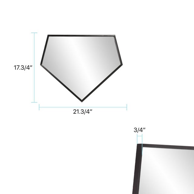 Metal Quintin Black Mirror For Sale - Image 7 of 7