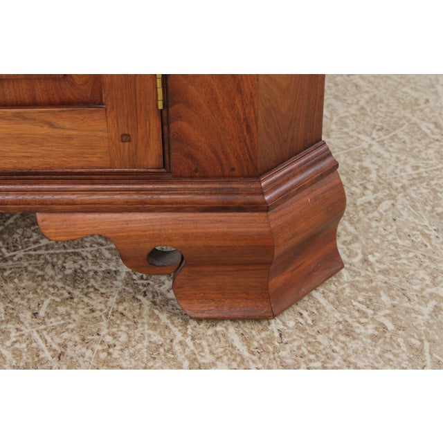 Bench Made Chippendale Style Walnut Corner Cabinet For Sale - Image 9 of 13