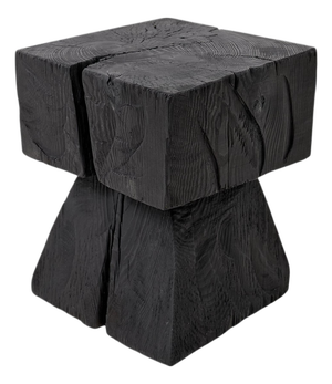 Sculptural Hardwood Side Table by Logniture