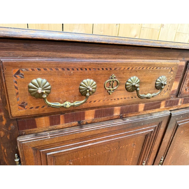 Louis XV Style Oak and Marquetry Sideboard, 18th Century For Sale - Image 4 of 9