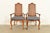 Baker Furniture Style French Provincial Louis XV Carved Walnut and Cane Back Armchairs, Pair For Sale - Image 14 of 14