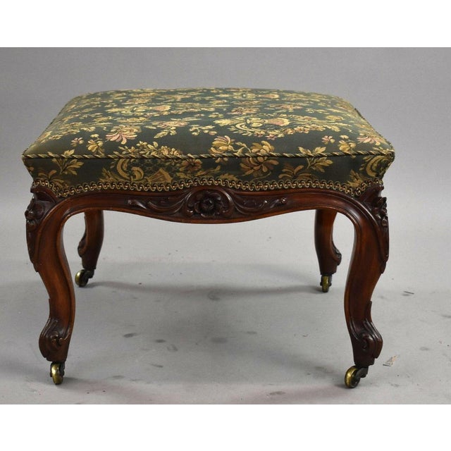 Victorian Upholstered Ottoman, 1890s For Sale - Image 3 of 7