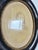 Antique Oval Deep Dark Wood Picture Frame Gold Floral Detail With Photo of a Girl 12x14” For Sale - Image 9 of 13