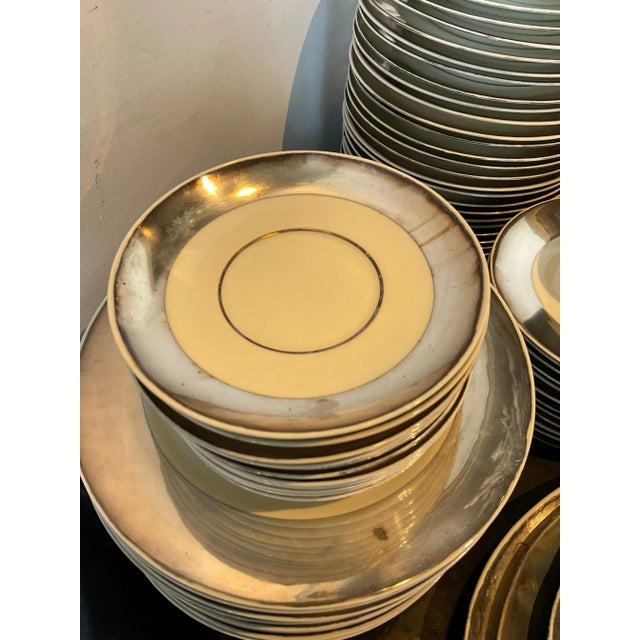 1940s Johann Haviland Bavaria Sterling Rimmed Dishes - 132 Pieces For Sale - Image 11 of 12