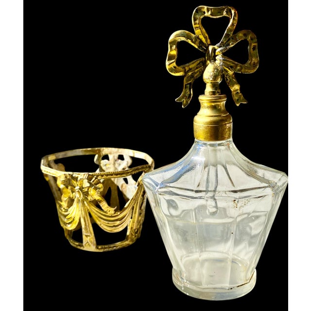 Vintage 1950’s Ormolu and Glass Perfume Bottle For Sale - Image 9 of 16