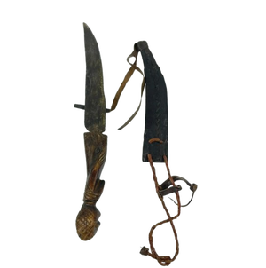 Early 20th Century Kuba Kongo Knife in Sheath