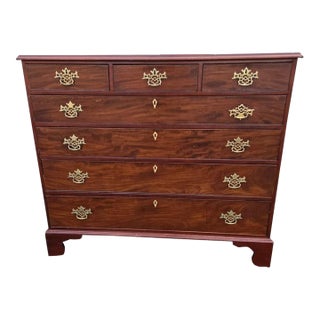 Very Fine 18th C / 19th C Inlaid English Georgian 7 Drawer Chest For Sale