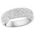 Modern 0.65 Carat Diamond Cocktail 18 Karat White Gold Ring/ Half Band, Size 6.5 For Sale - Image 3 of 8